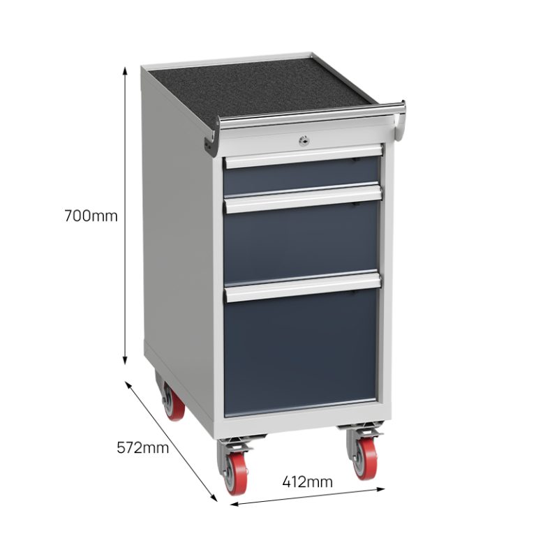 3-drawer tool cart heavy duty