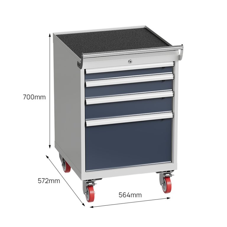 4-drawer tool trolley heavy duty