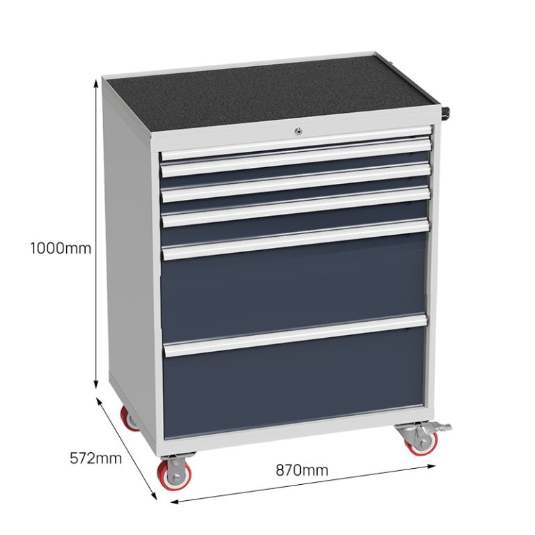 6-drawer heavy duty rolling tool cabinet
