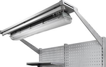 Hanging light board and rail system
