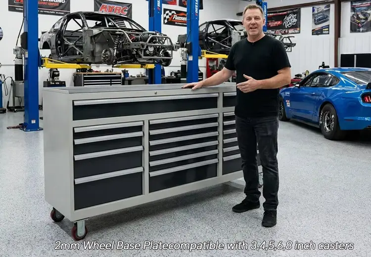 Heavy Duty Industrial Tool Cart | Factory Workshop Rolling Tool Trolley